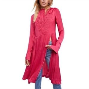 Free People pink tunic top, size XS